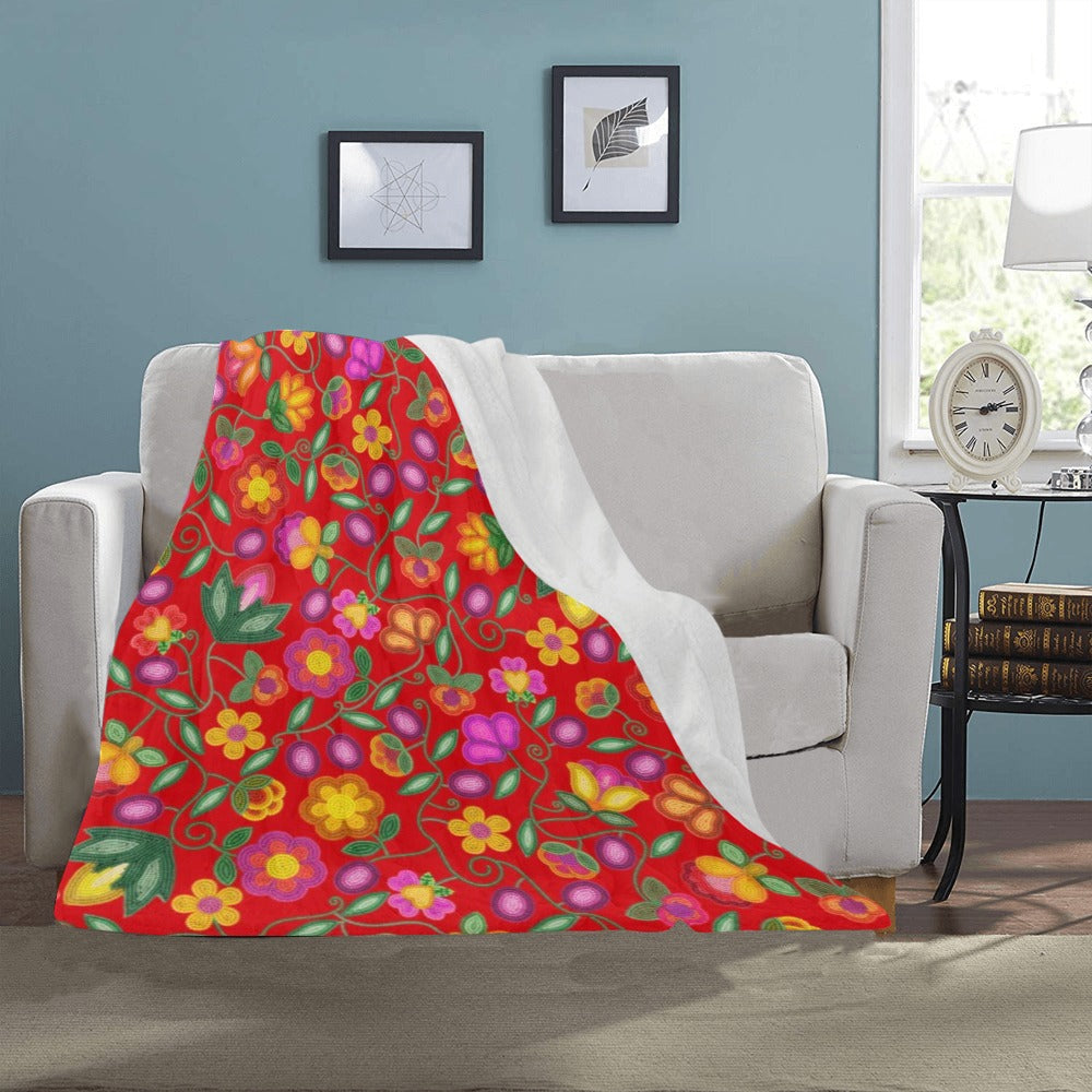 Boreal Bounty Red Ultra-Soft Micro Fleece Blanket 40"x50"