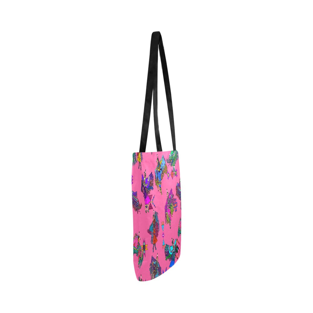 Women's Fancy Dancers Pink Reusable Shopping Bag (Two sides)