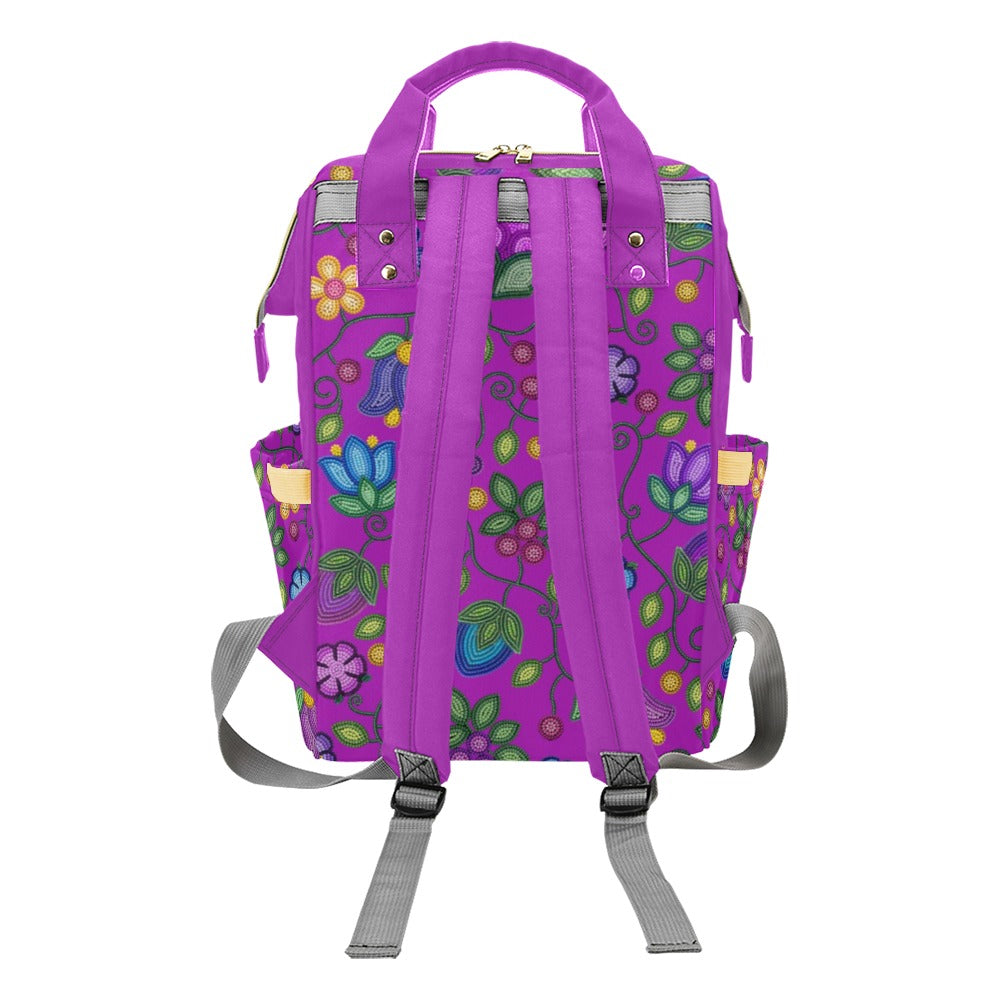Bloom Uplift Purple Multi-Function Diaper Backpack/Diaper Bag