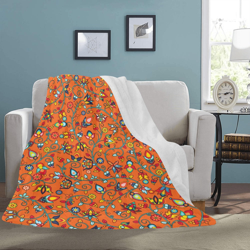 Thorny Path Orange Ultra-Soft Micro Fleece Blanket 60"x80"