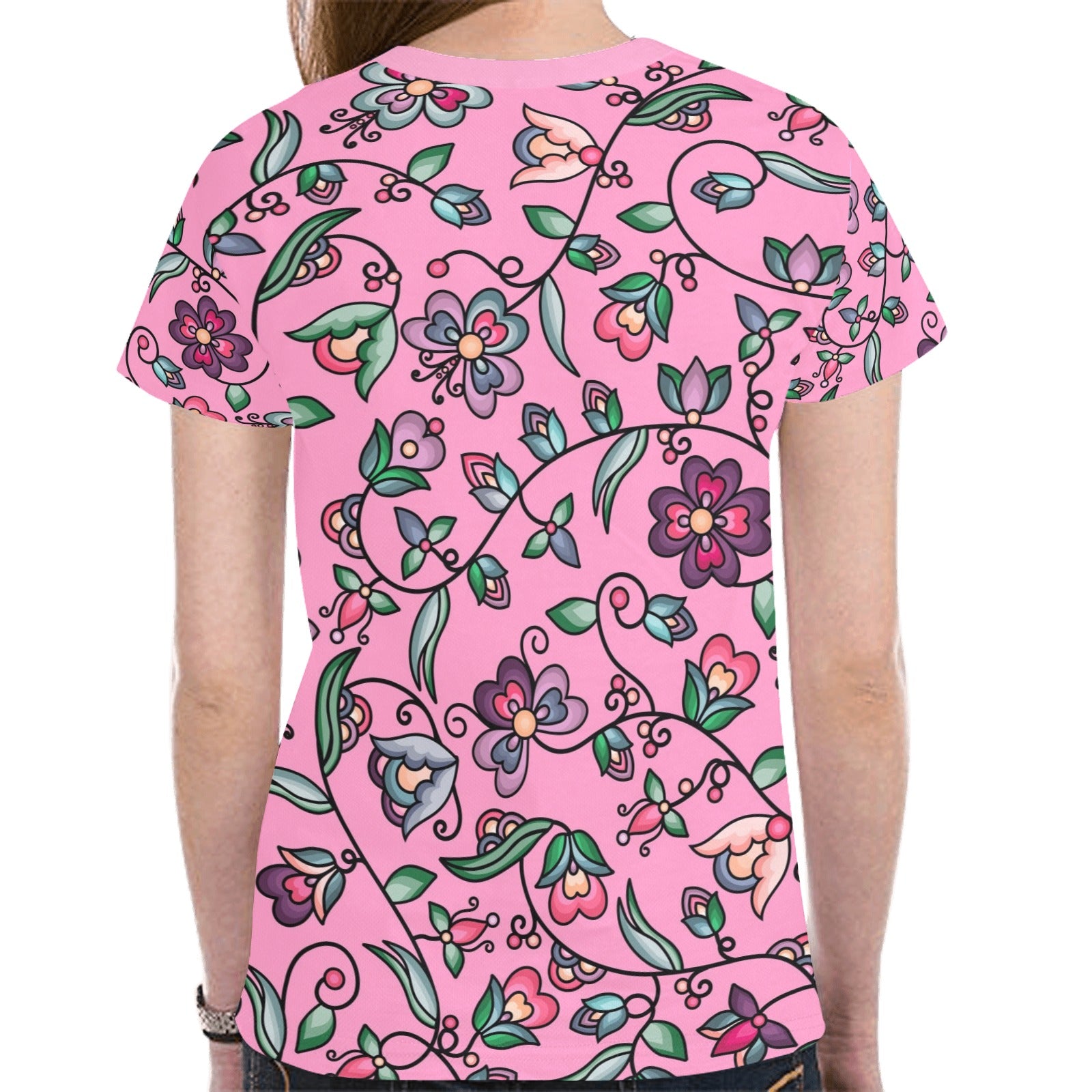 Amber Evening Garland Pink T-shirt for Women