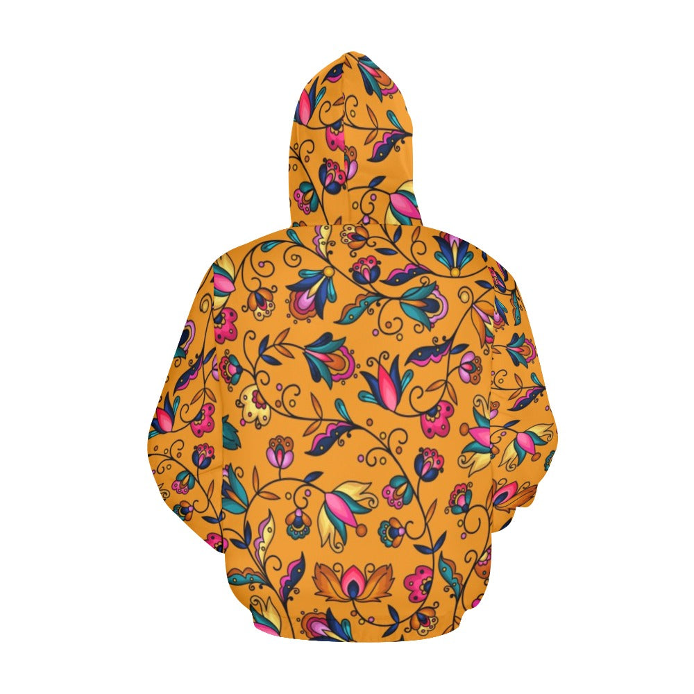 Copper Prairie Petals Orange Hoodie for Men (USA Size)