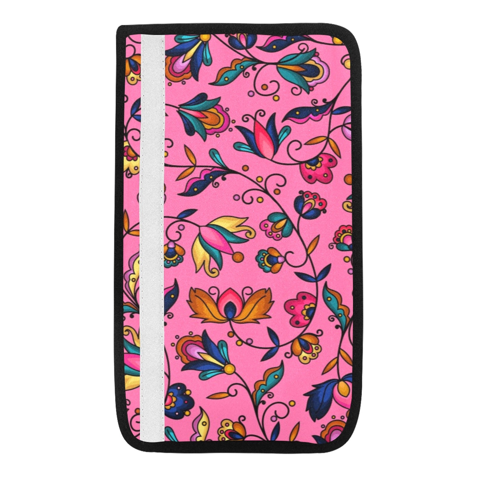Copper Prairie Petals Pink Car Seat Belt Cover 7''x12.6'' (Pack of 2)