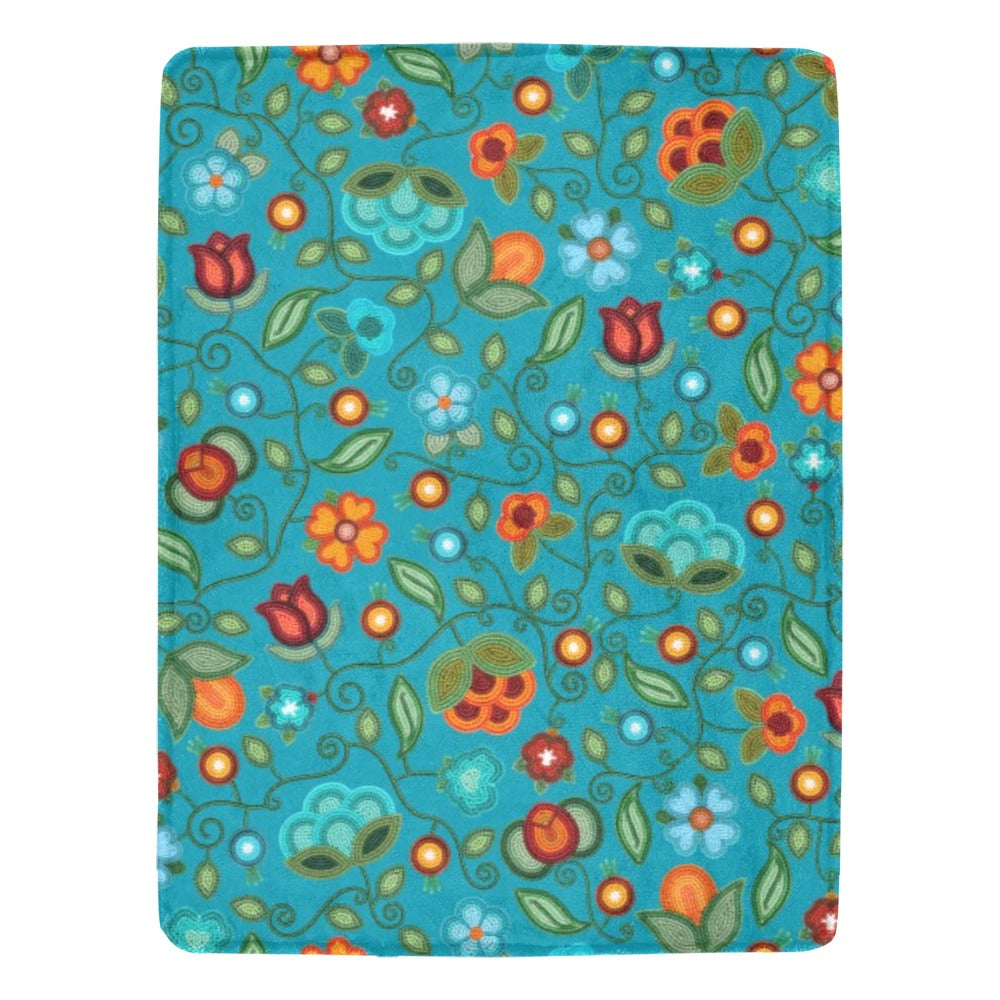 Prairie Fire Petals Ocean Ultra-Soft Micro Fleece Blanket 60"x80"