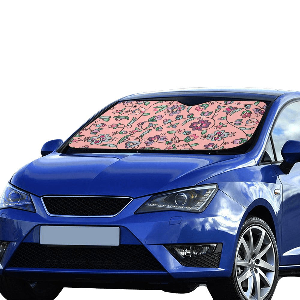 Amber Evening Garland Peach Car Sun Shade 55"x30"