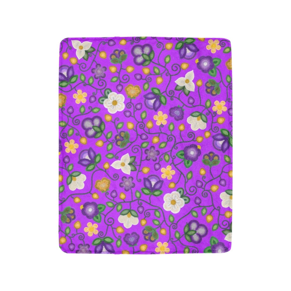 Midnight Moss Bloom Purple Ultra-Soft Micro Fleece Blanket 40"x50"