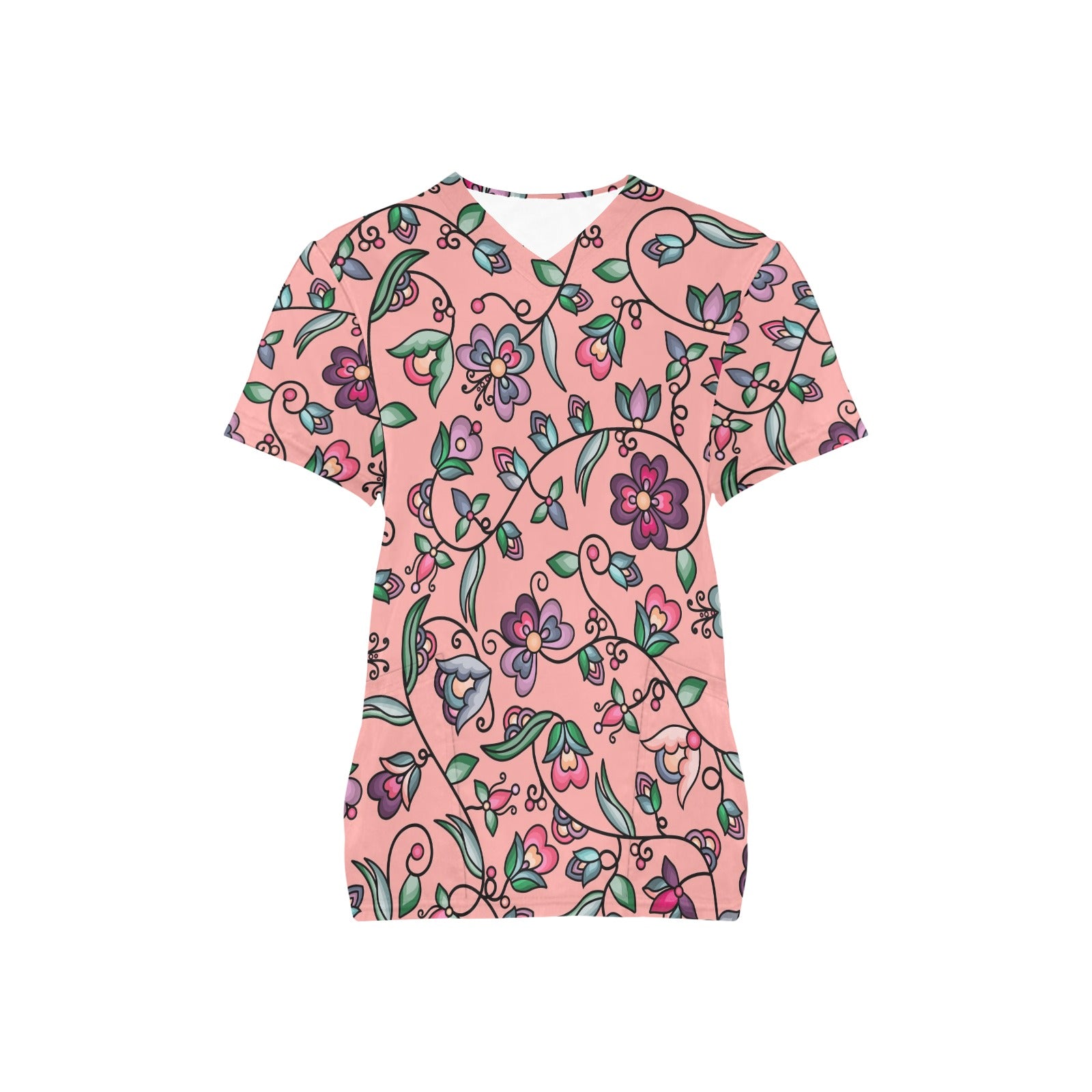 Amber Evening Garland Peach Scrub Top