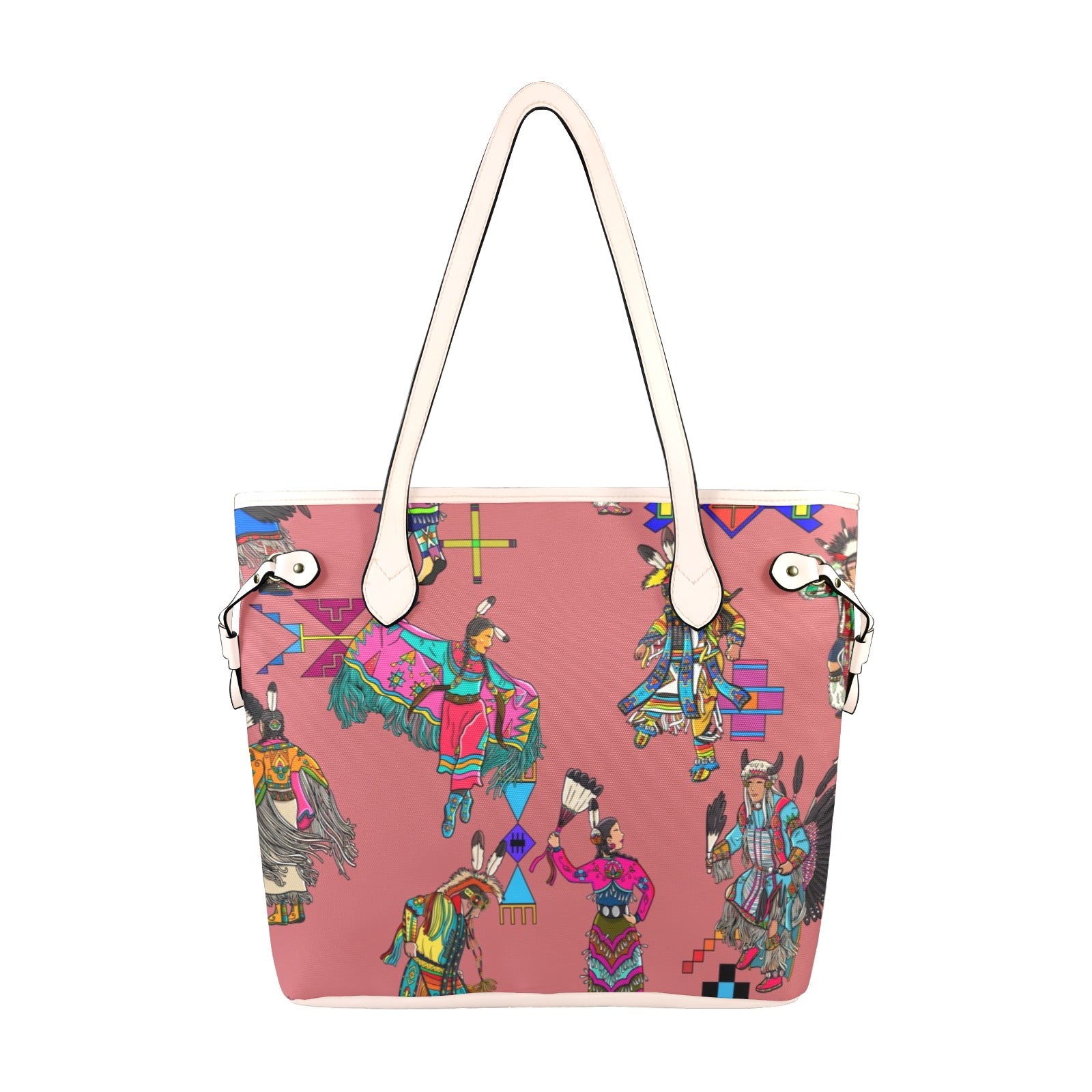 Grand Entry Dancers Terra Clover Canvas Tote Bag