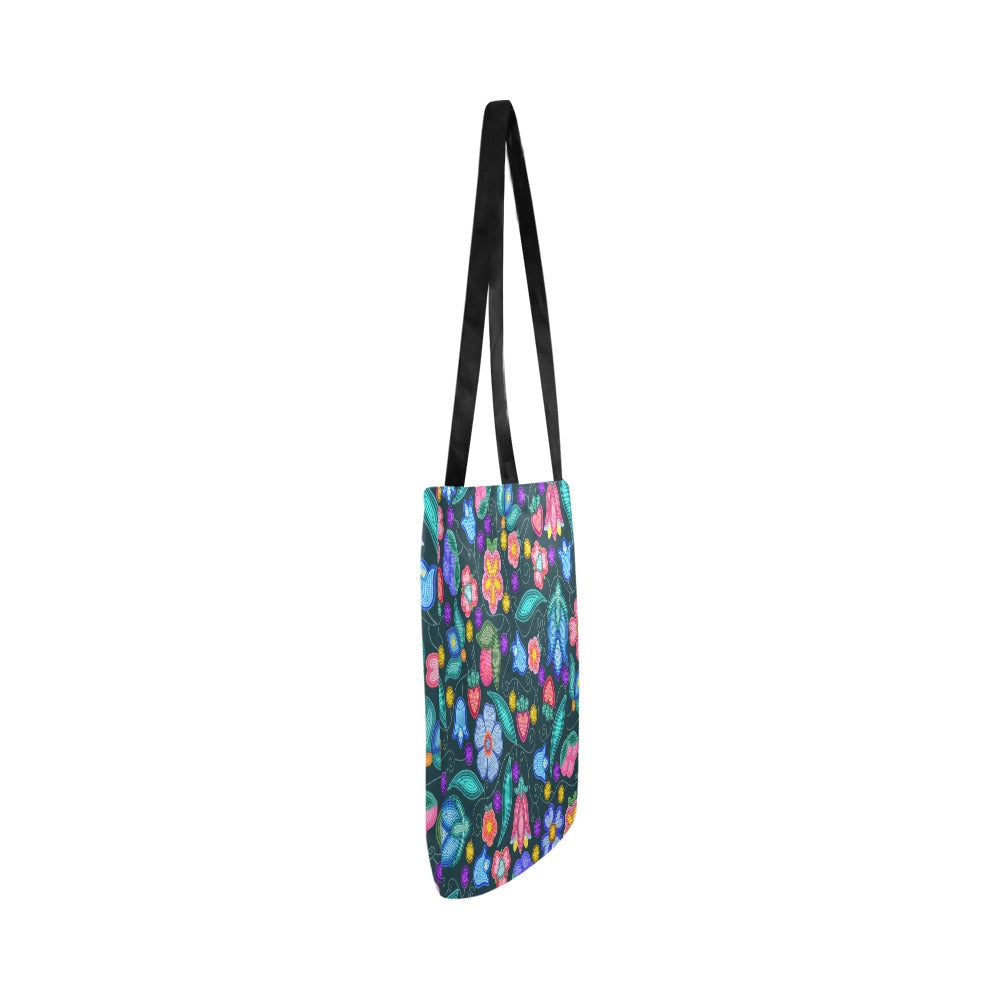 Sweet Offering Dark Teal Reusable Shopping Bag (Two sides)