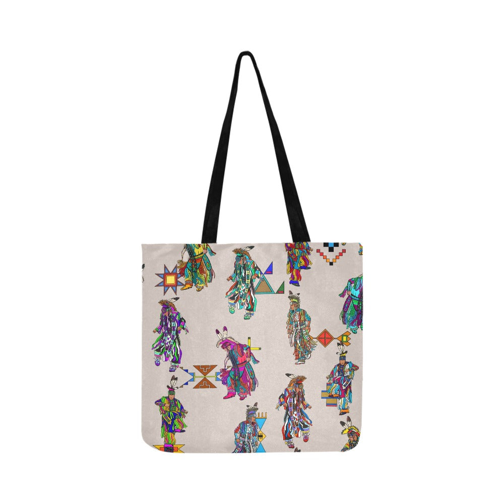 Men's Grass Dancers Muslin Reusable Shopping Bag (Two sides)