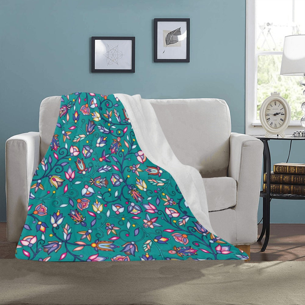 Buffalo Bloom Turquoise Ultra-Soft Micro Fleece Blanket 40"x50"