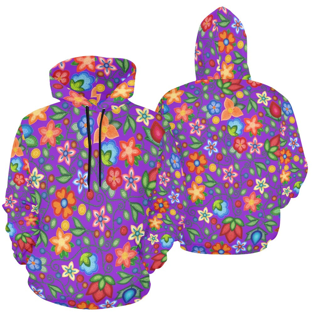 Morning Harmony Purple All Over Print Hoodie for Women (USA Size)