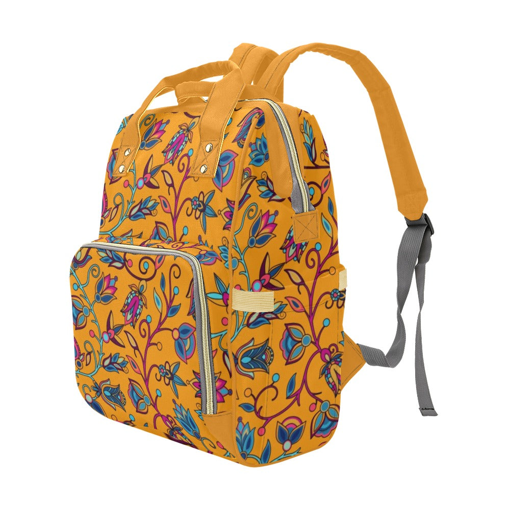 Buffalo Bloom Orange Multi-Function Diaper Backpack/Diaper Bag