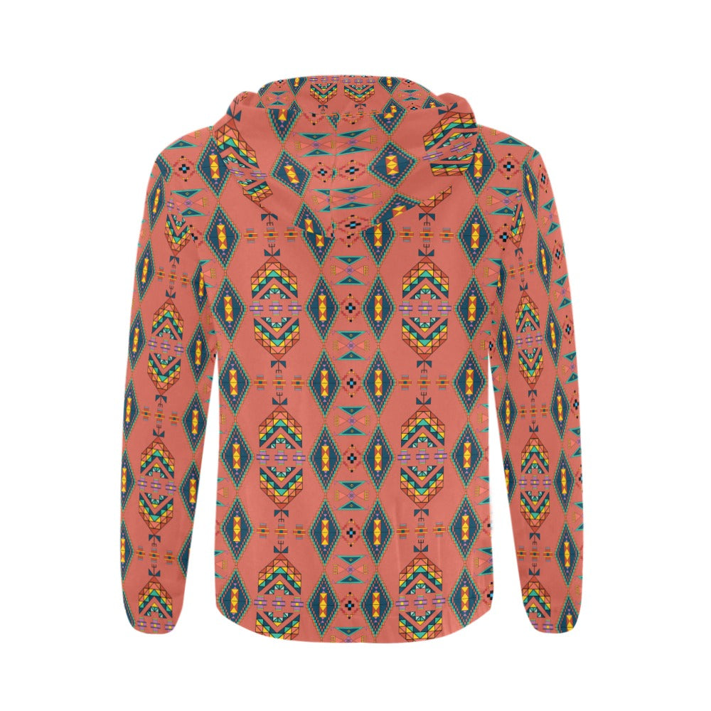 Travois Tipi Canyon Earth Men's Zipper Hoodie