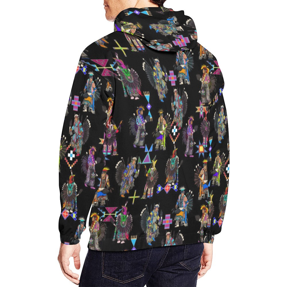 Men's Tradish Dancers Black Hoodie for Men (USA Size)