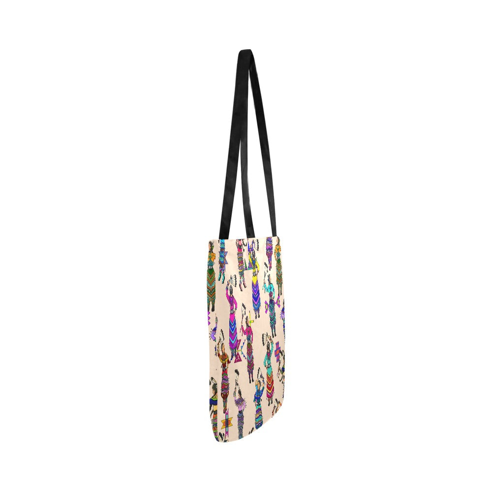 Women's Jingle Dancers Muslin Reusable Shopping Bag (Two sides)