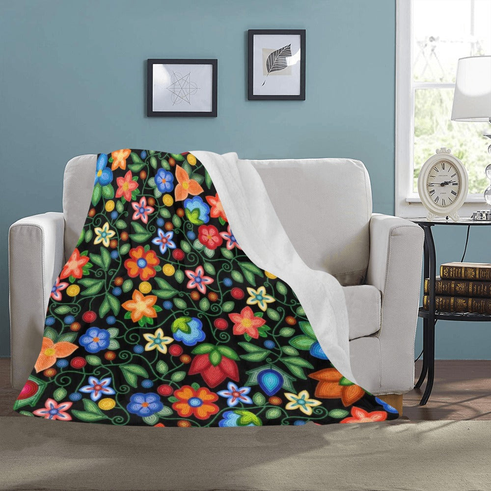 Morning Harmony Black Ultra-Soft Micro Fleece Blanket 50"x60"