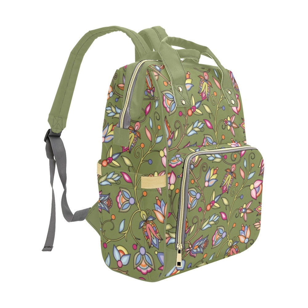Buffalo Bloom Sage Multi-Function Diaper Backpack/Diaper Bag