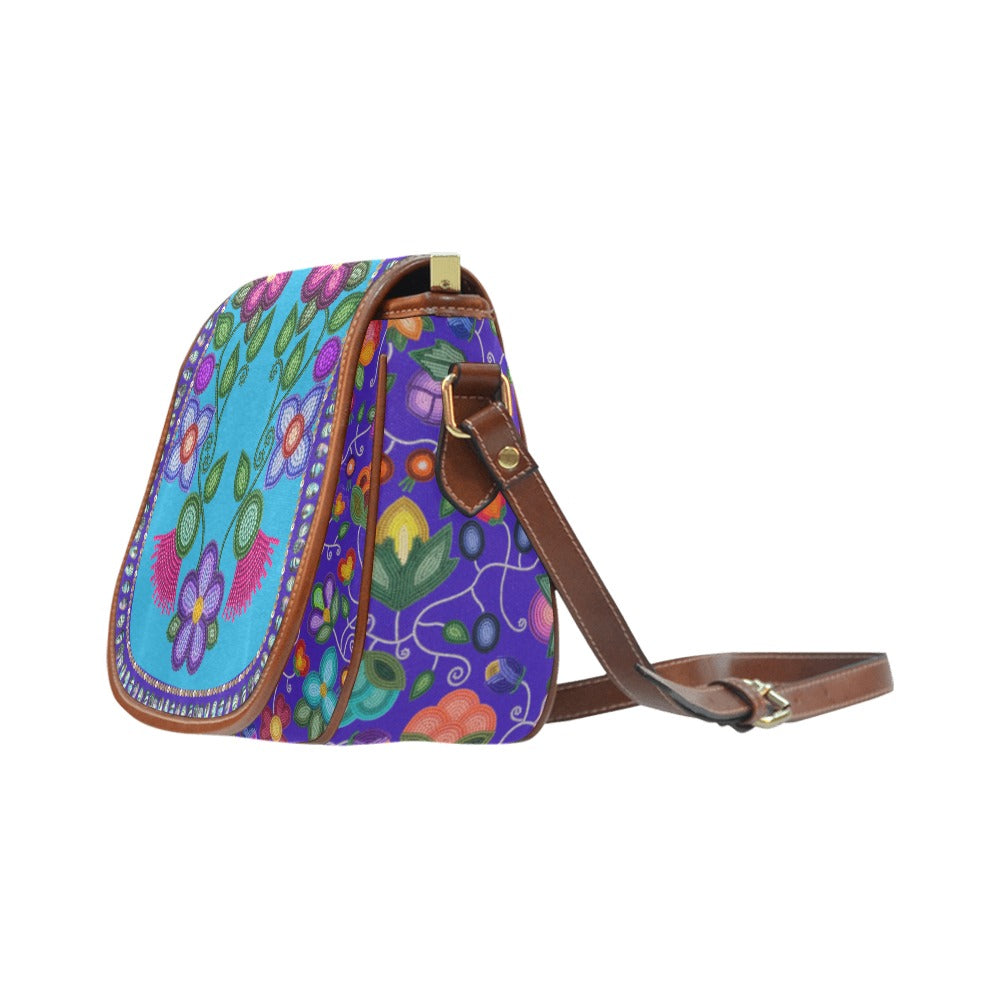 Beaded Offering Blue 1 Saddle Bag/Large