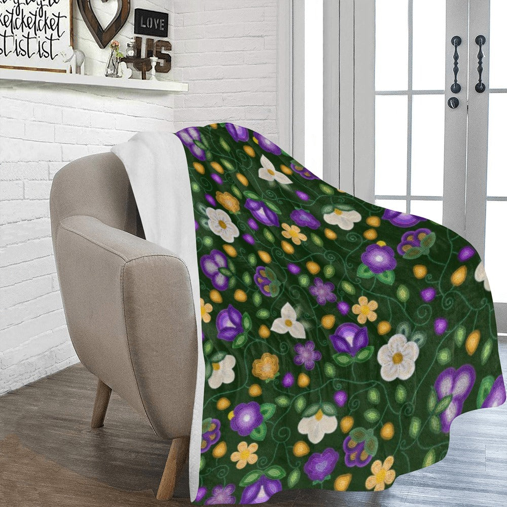 Midnight Moss Bloom Forest Ultra-Soft Micro Fleece Blanket 60"x80"