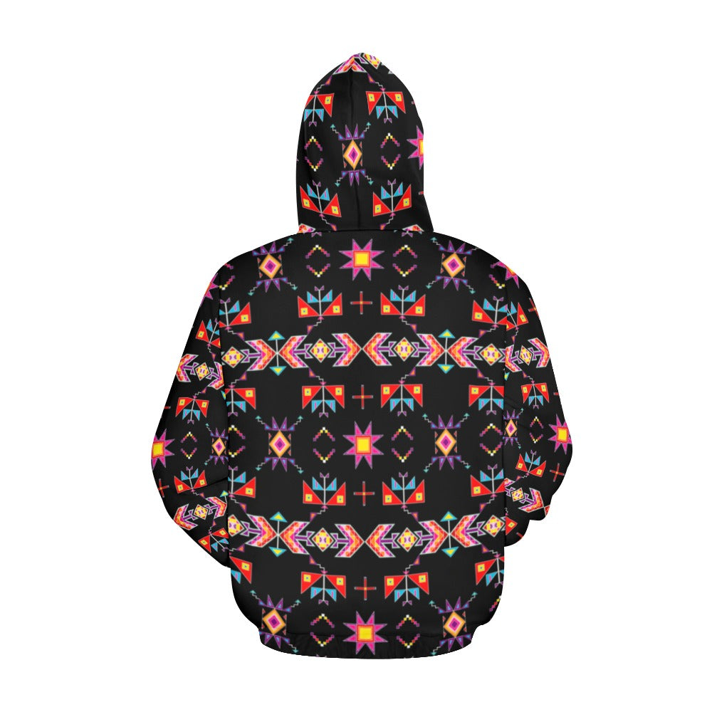 Scattered Generations Black Hoodie for Women (USA Size)