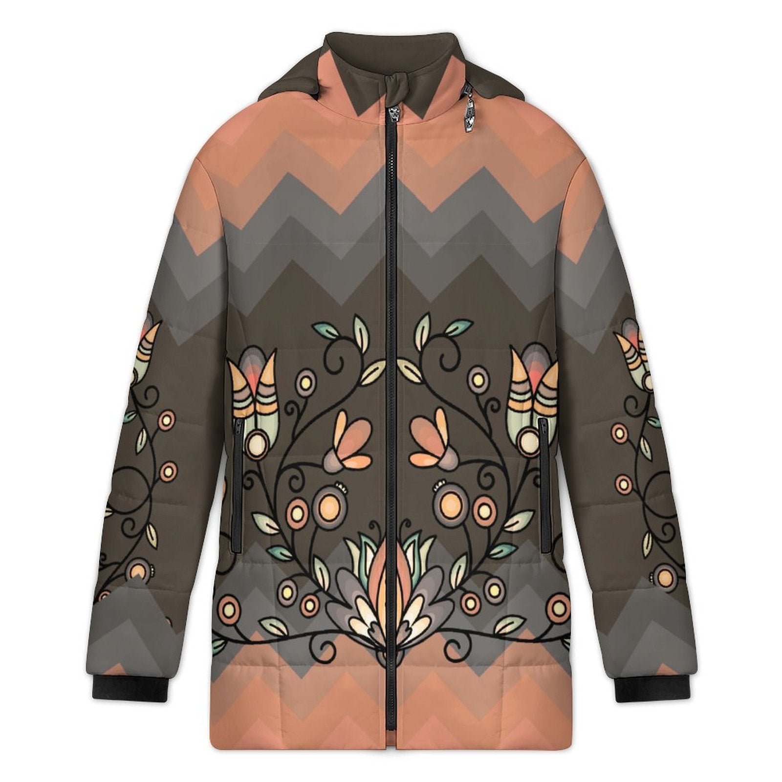 Roots and Rising Earthy Women's Hooded Puffer Coat