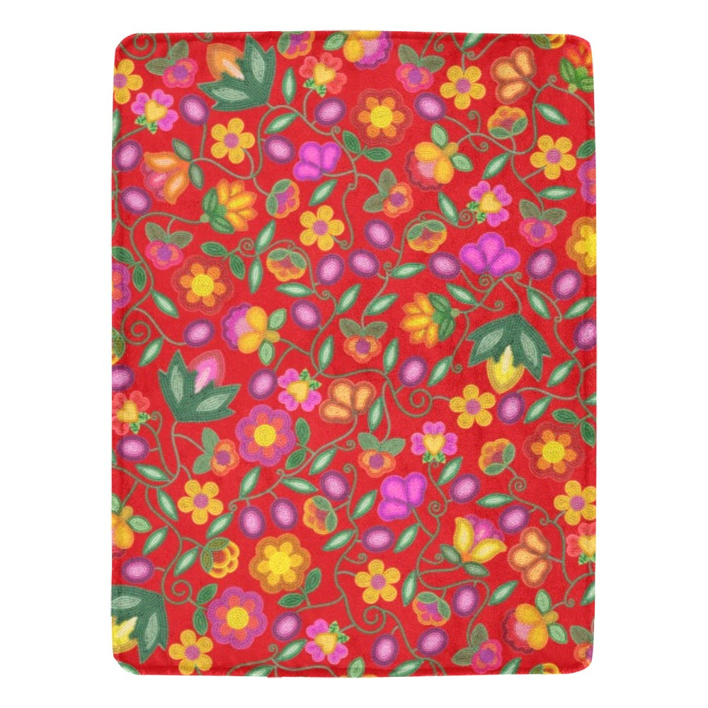 Boreal Bounty Red Ultra-Soft Micro Fleece Blanket 60"x80"