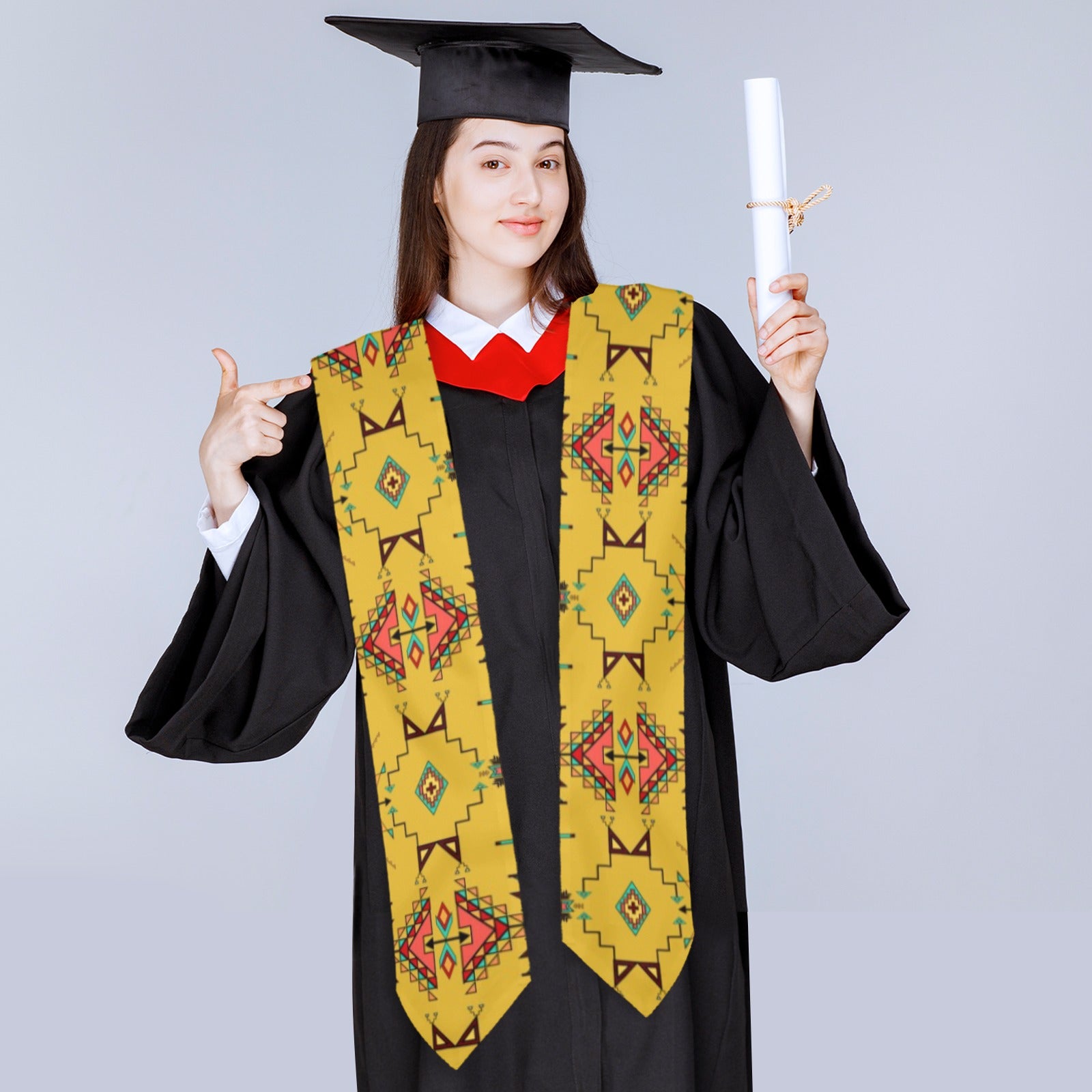 Thunder Flight Yellow Graduation Stole