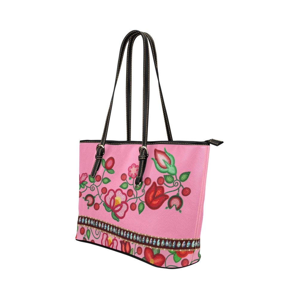 Rose Reverie Leather Tote Bag/Large