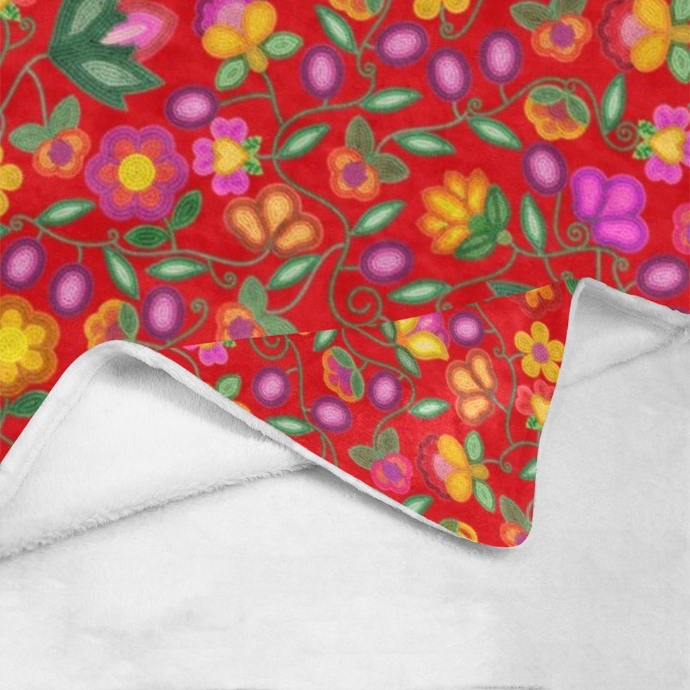 Boreal Bounty Red Ultra-Soft Micro Fleece Blanket 60"x80"