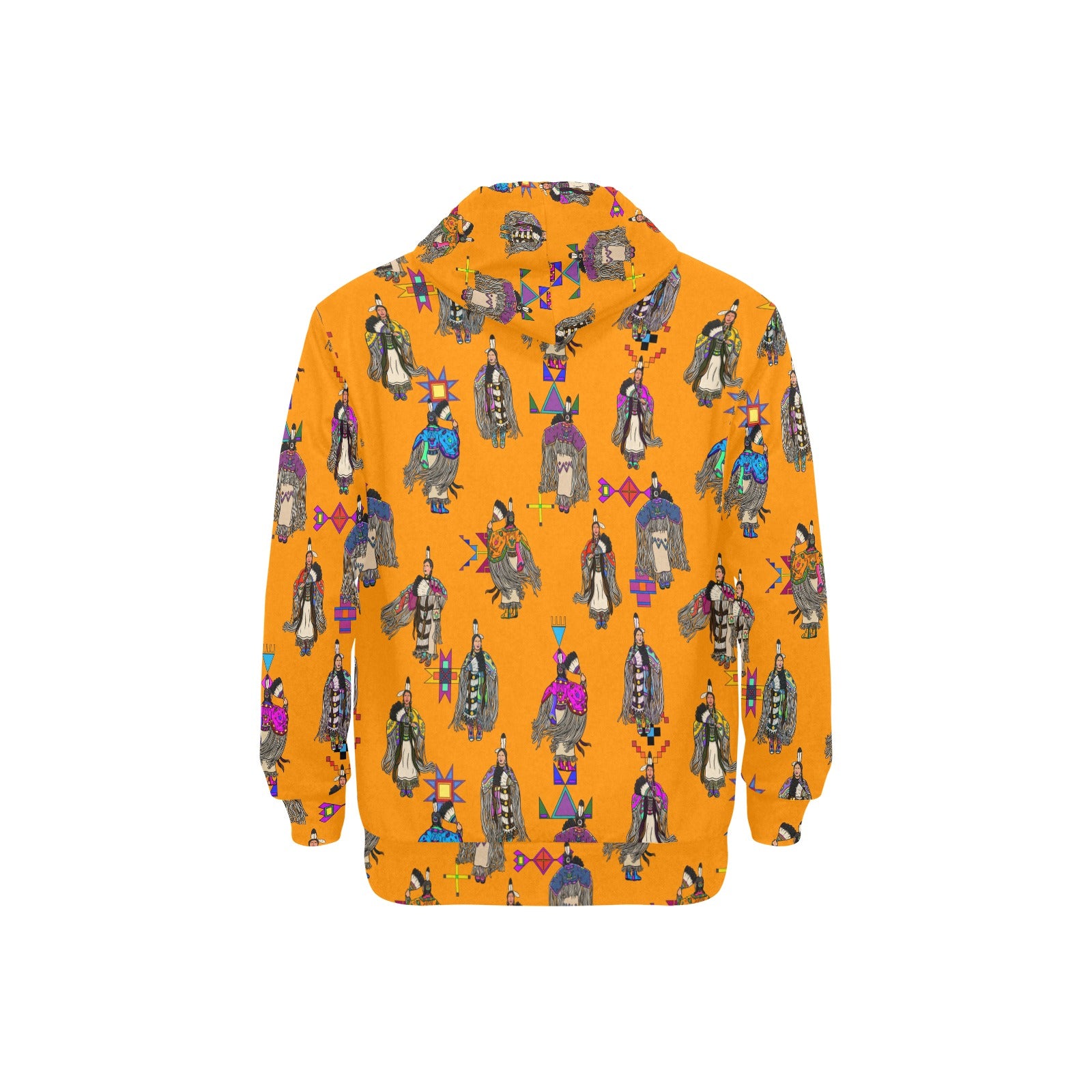 Women's Tradish Dancers Orange Men's Long Sleeve Fleece Hoodie