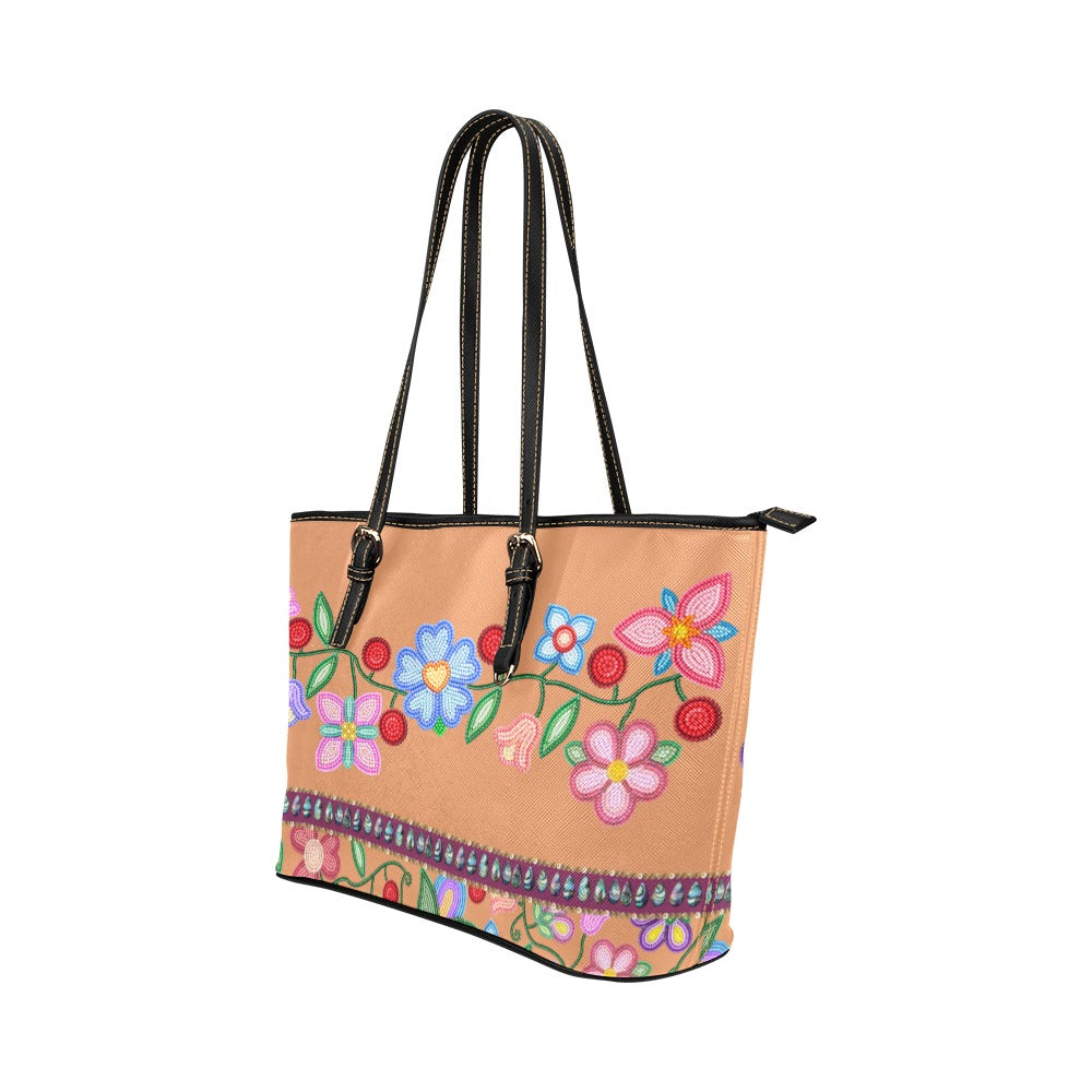 Petal Harmony Leather Tote Bag/Large