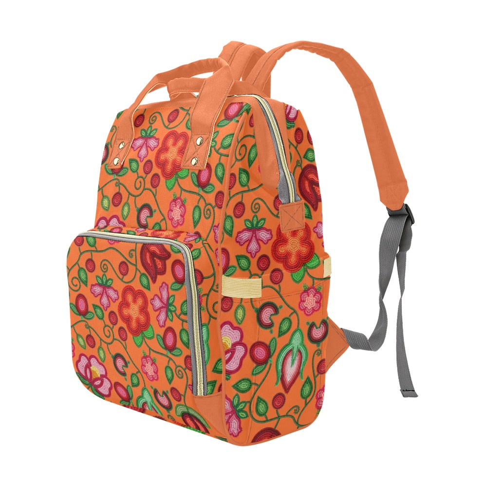Rose Reverie Orange Multi-Function Diaper Backpack/Diaper Bag