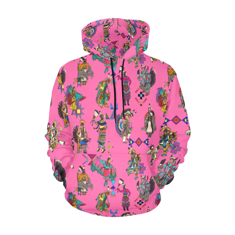 Grand Entry Dancer Pink Hoodie for Men (USA Size)
