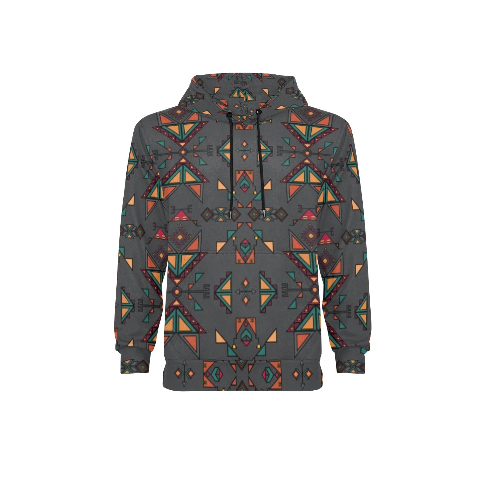 Arrow dawn Gray Men's Long Sleeve Fleece Hoodie