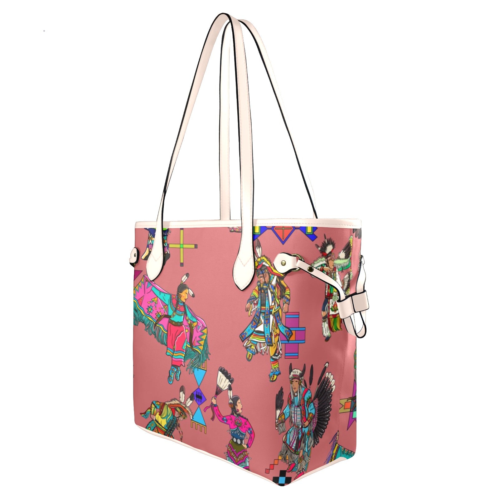 Grand Entry Dancers Terra Clover Canvas Tote Bag