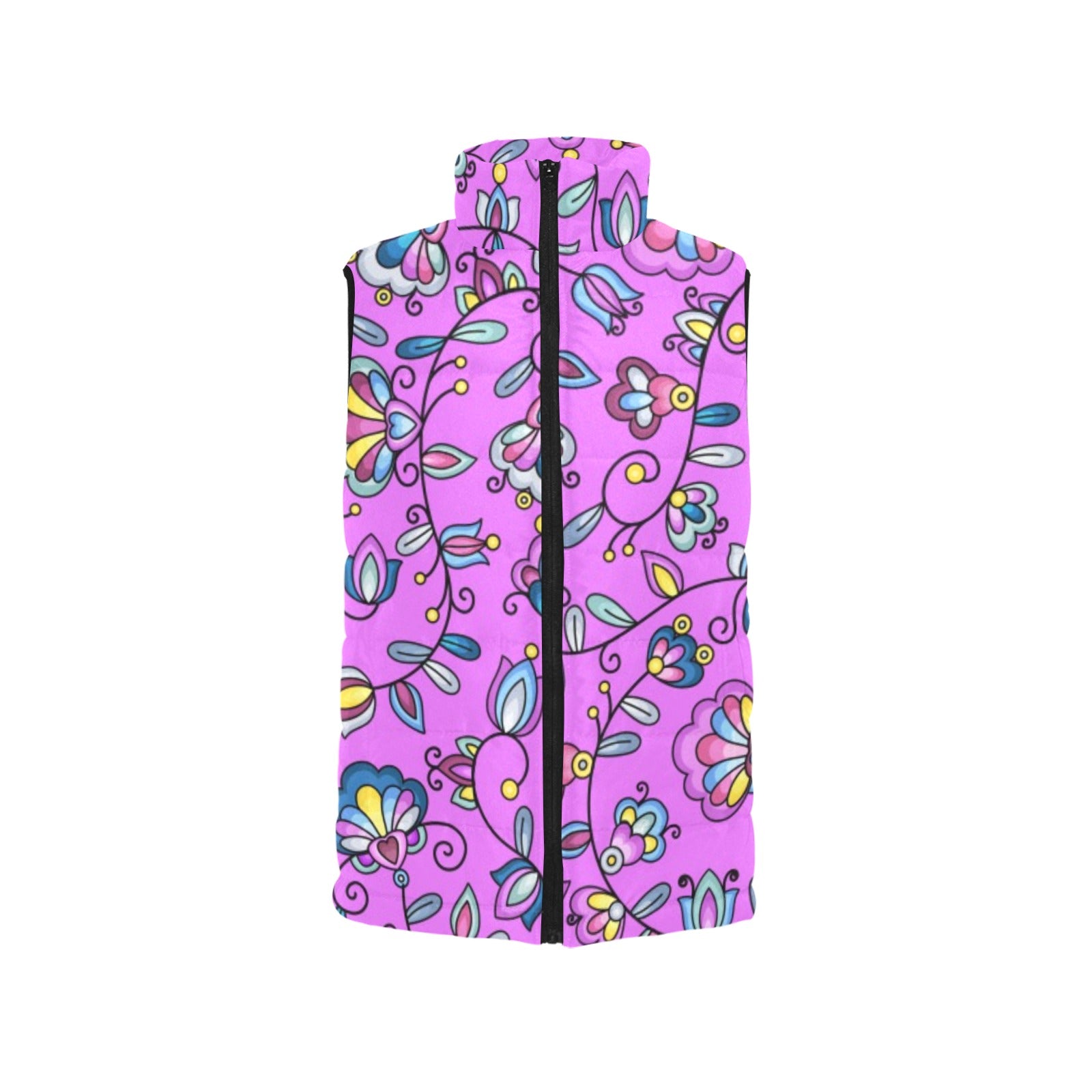 Autumn Bundle Blessing Purple Women's Padded Vest Jacket