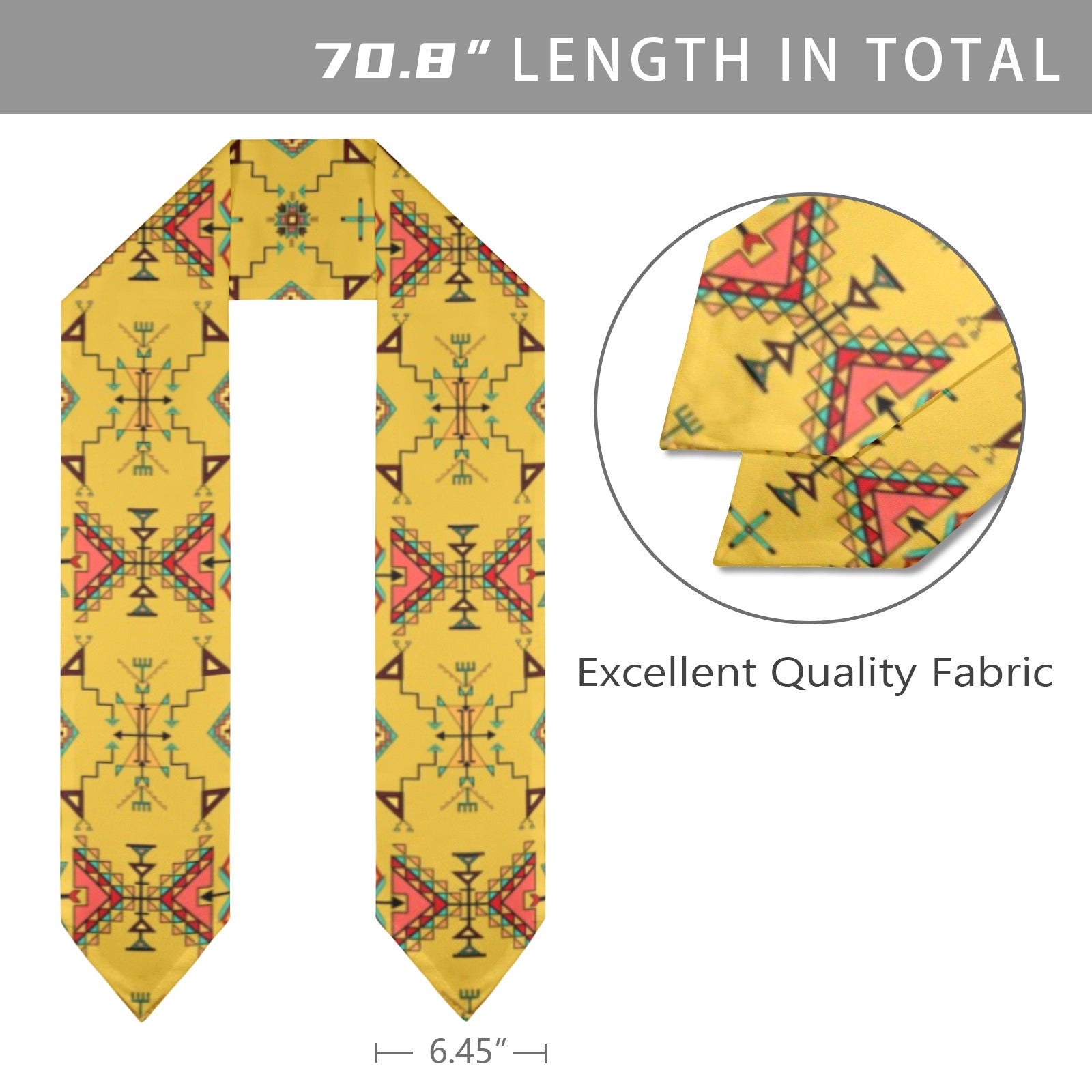 Thunder Flight Yellow Graduation Stole