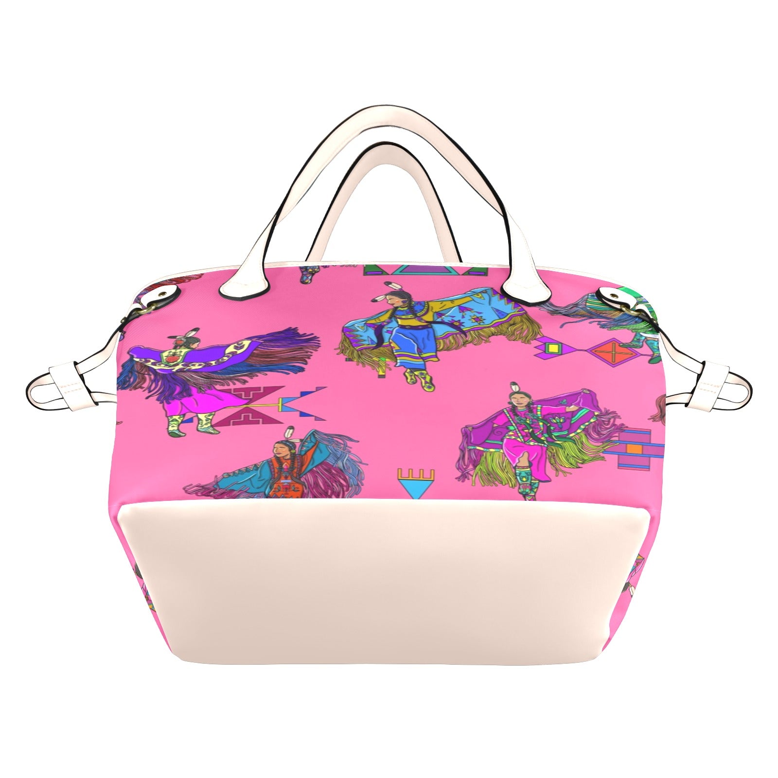 Women's Fancy Dancers Pink Clover Canvas Tote Bag