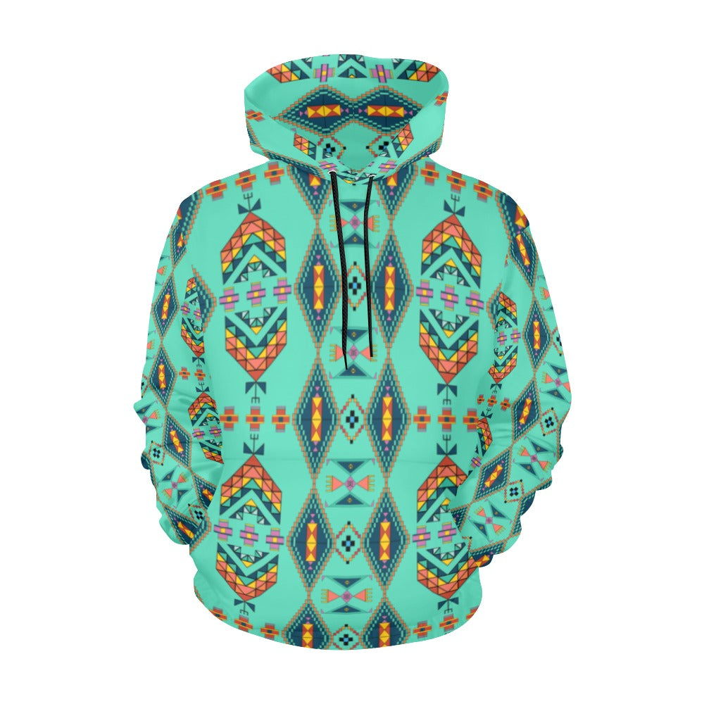 Travois Tipi Smoky Sky Hoodie for Women (USA Size)