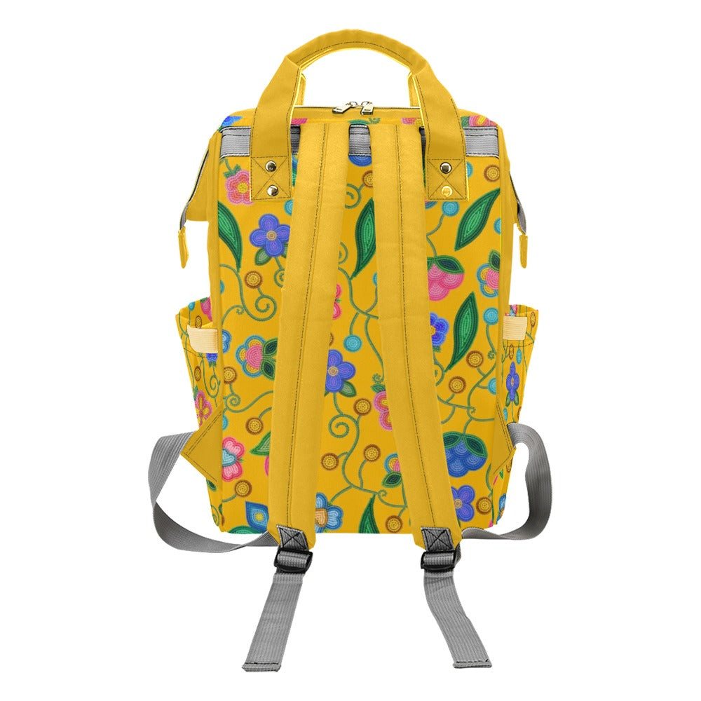 Skyberry Serenade Yellow Multi-Function Diaper Backpack/Diaper Bag