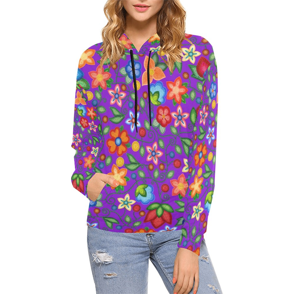 Morning Harmony Purple All Over Print Hoodie for Women (USA Size)