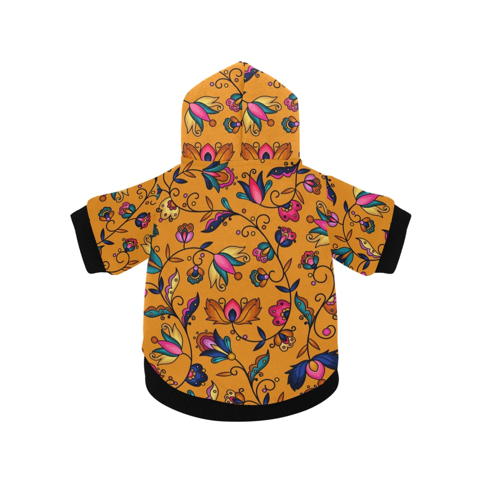 Copper Prairie Petals Orange Pet Dog Hoodie