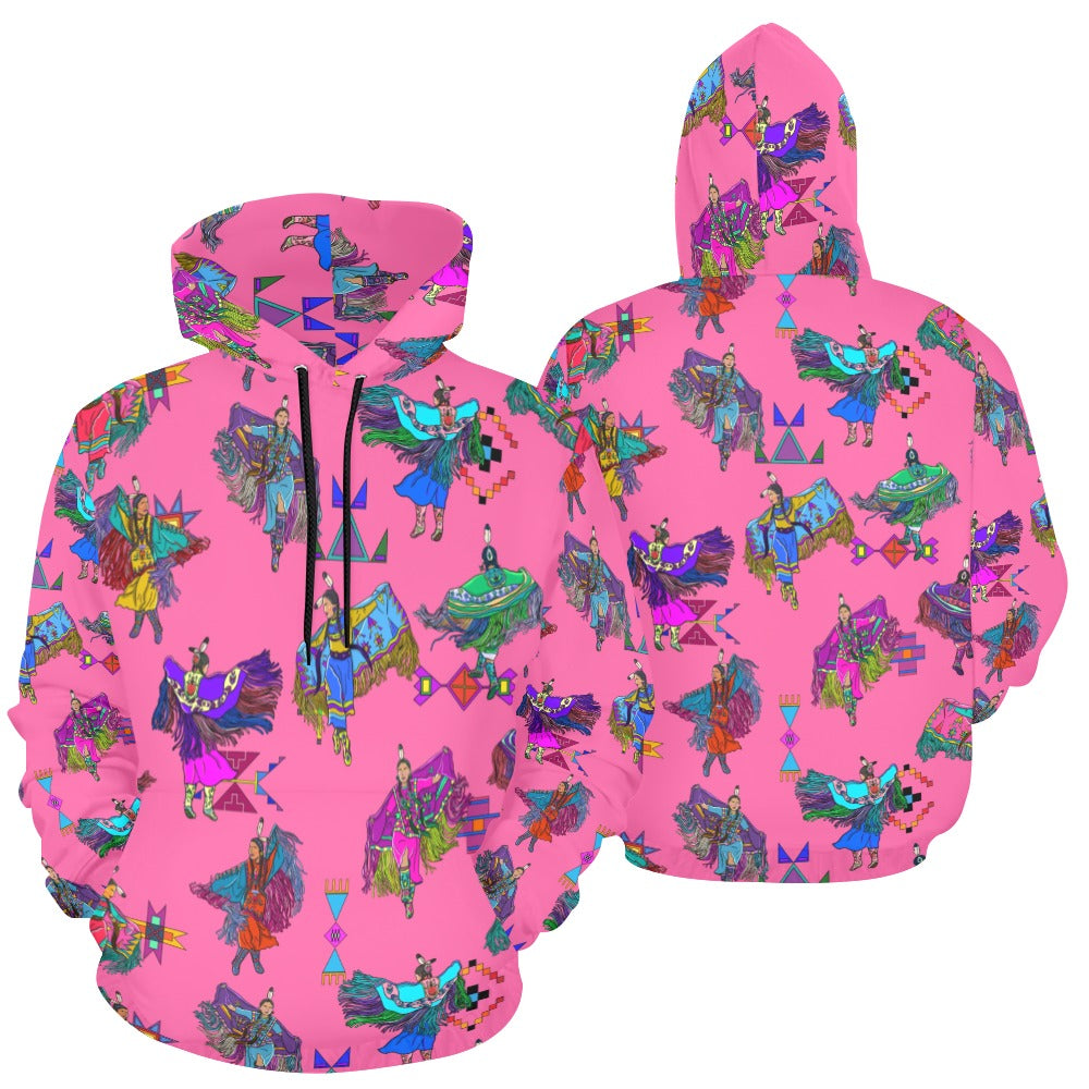 Women's Fancy Dancers Pink Hoodie for Women (USA Size)