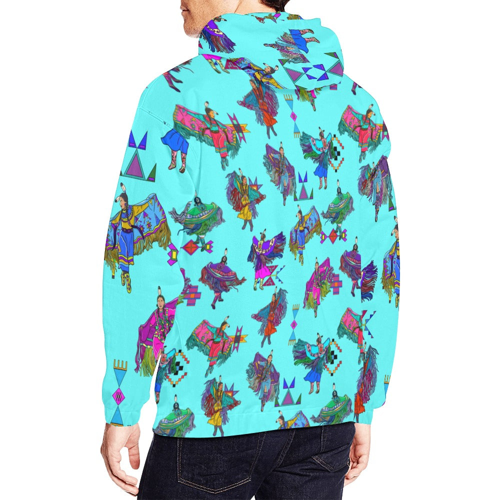 Women's Fancy Dancers Turquoise Hoodie for Men (USA Size)
