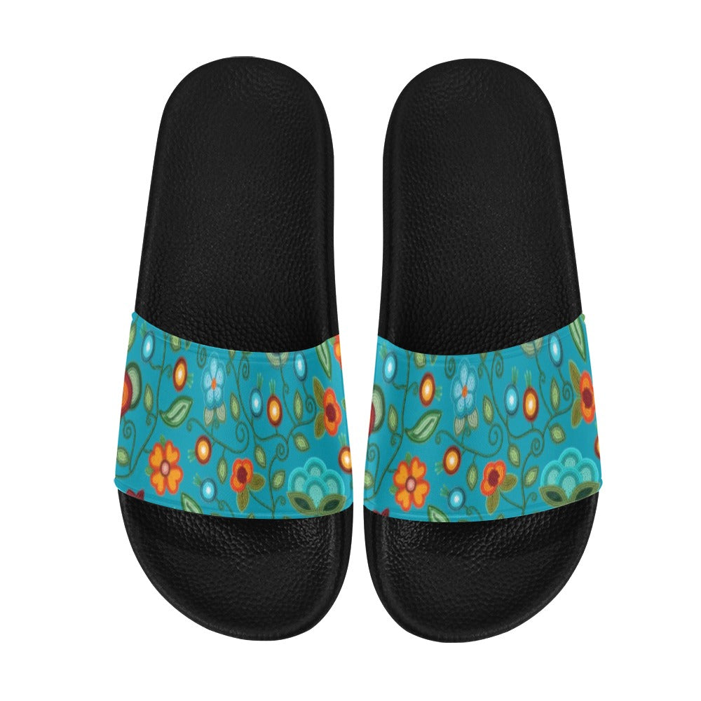 Prairie Fire Petals Ocean Women's Slide Sandals