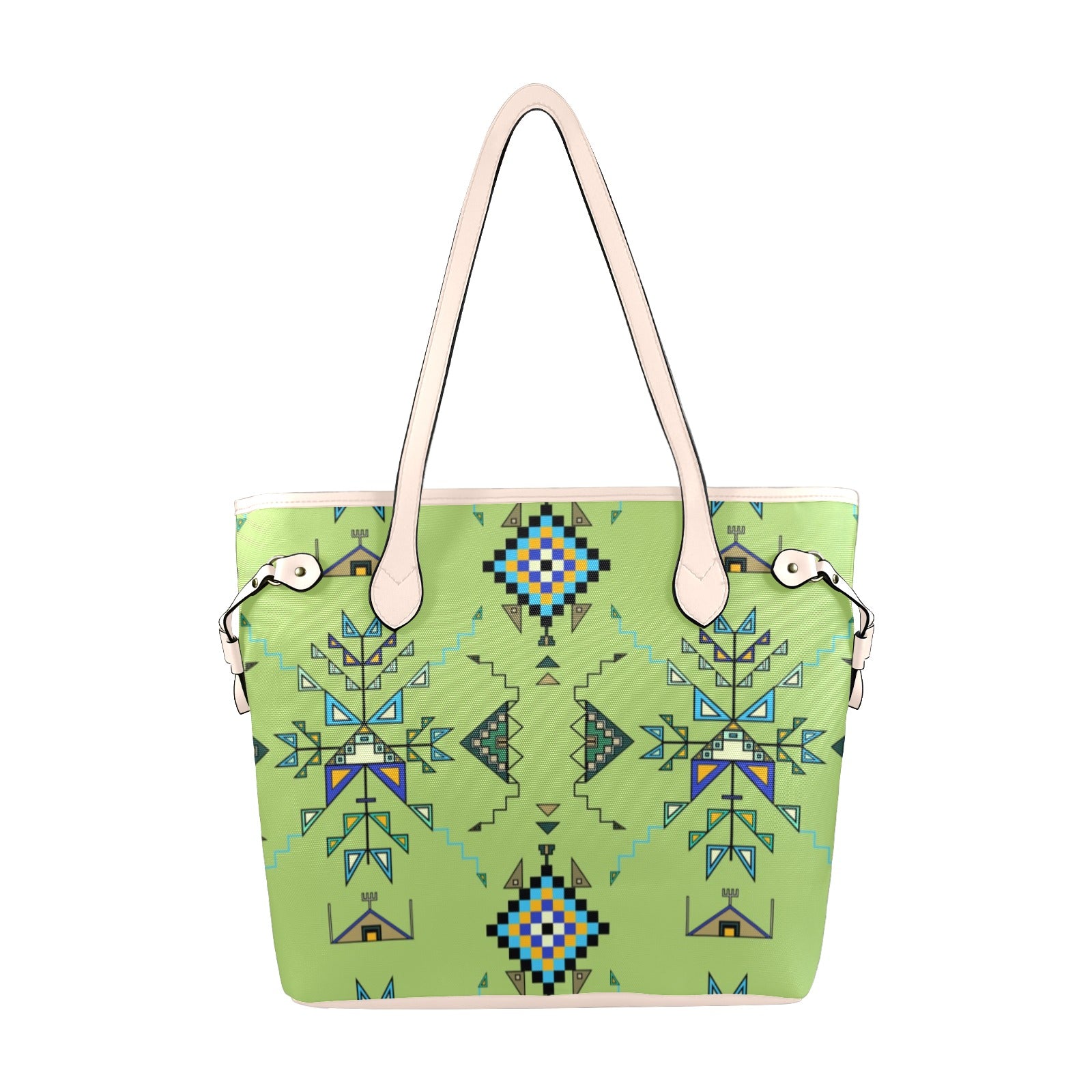 Bear Shield Green Clover Canvas Tote Bag
