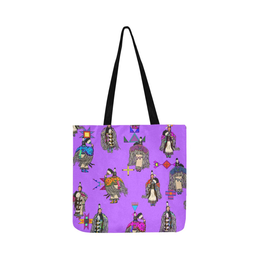 Women's Tradish Dancers Purple Reusable Shopping Bag (Two sides)