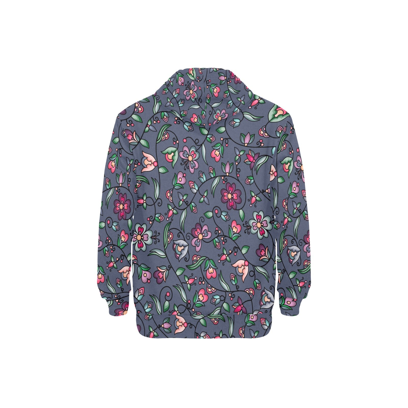 Amber Evening Garland Blue Men's Long Sleeve Fleece Hoodie