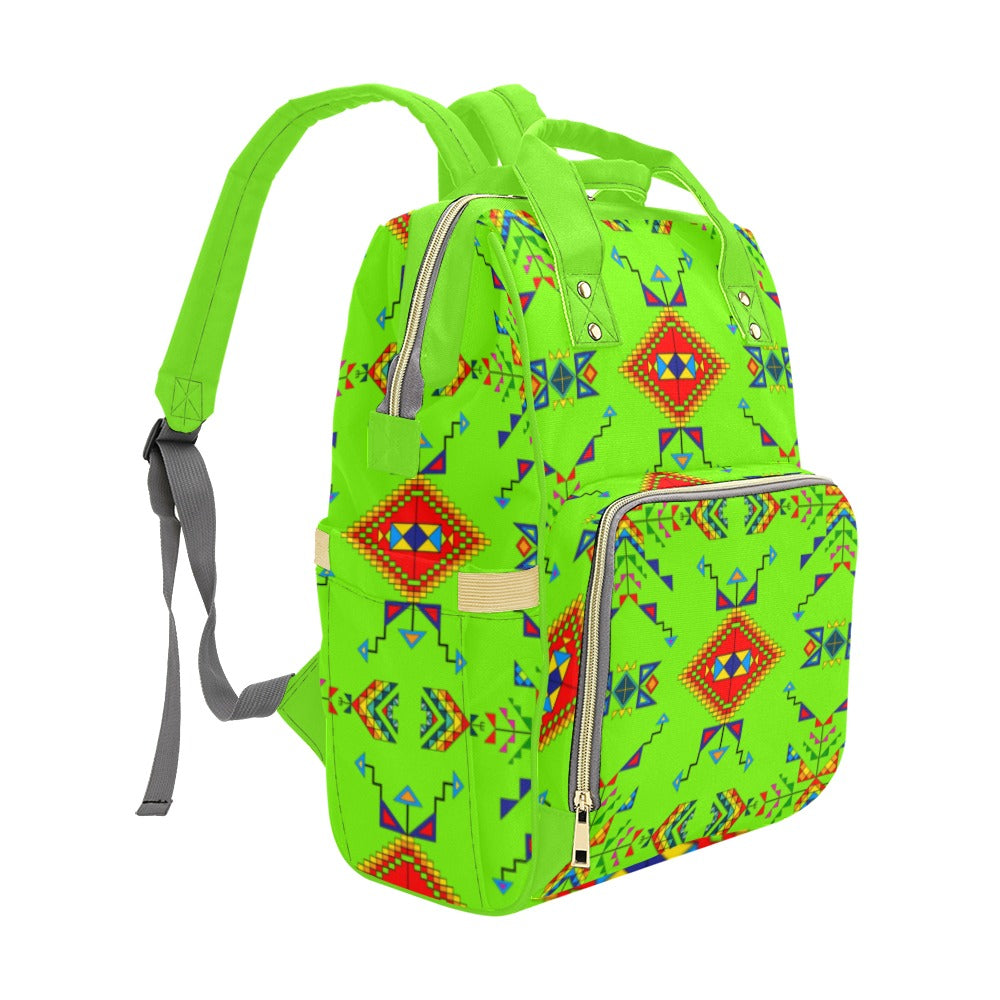 Buffalo Jump Neon Green Multi-Function Diaper Backpack/Diaper Bag